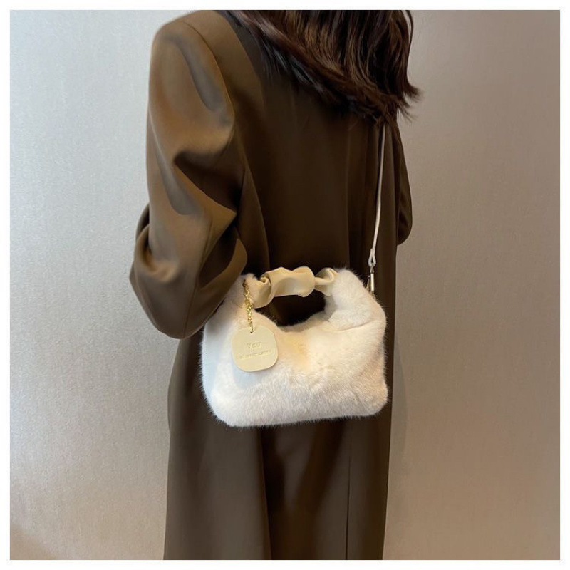 2025 new women's plush handbag designer crossbody bag