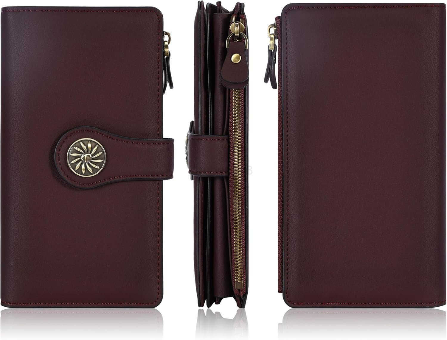 Womens Wallet RFID Blocking Trifold Clutch Large Capacity CARD Holder Travel PurseZ250910