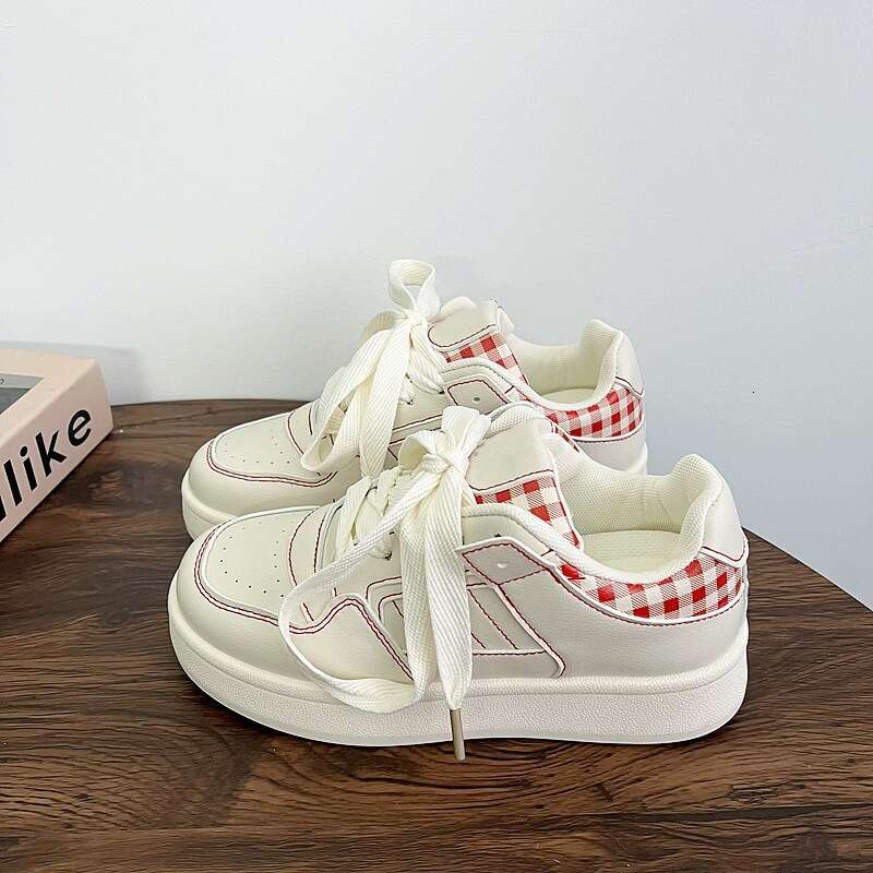 2025 Spring Summer New Women's Sneakers Ins Trend Versatile Niche Thick-Soled White Casual Sports Bread Shoes