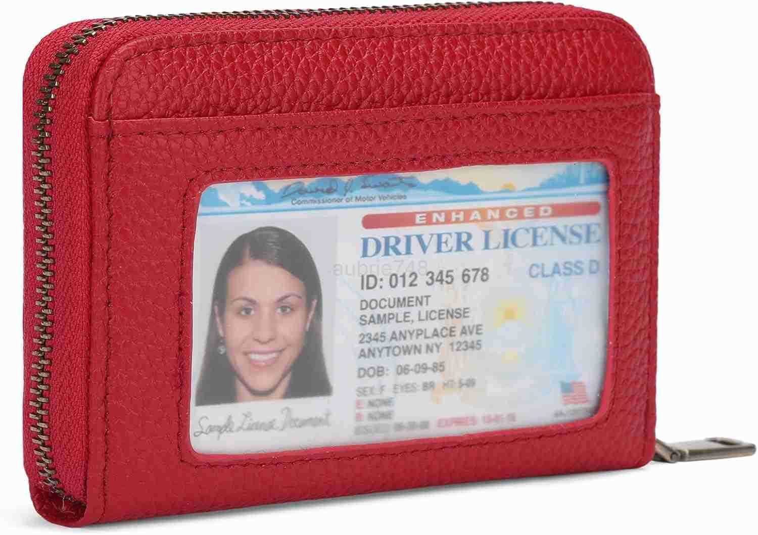 Leather Wallet Women RFID Blocking Small Compact Wallets CARD Holder with ID WindowZ250911