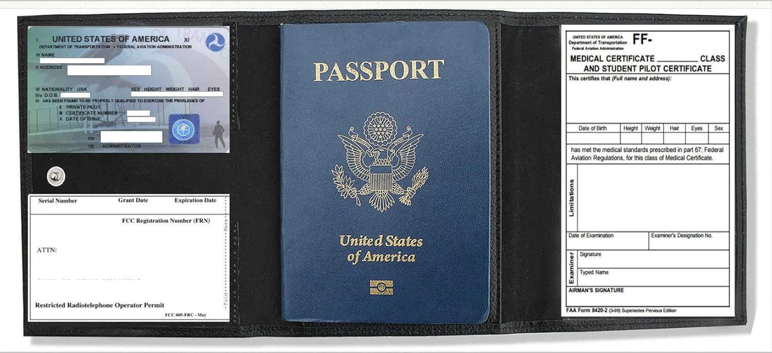Wallet Passport Holder RFID Blocking Genuine Leather Materials 1 PieceZ250910