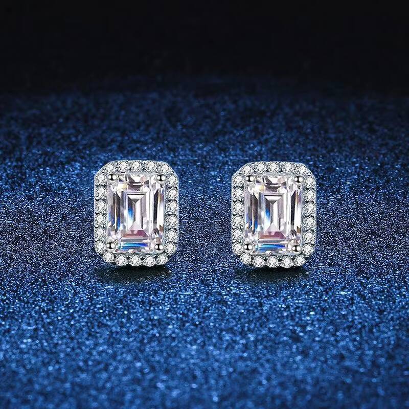 S925 Sterling Silver Moissanite Earrings