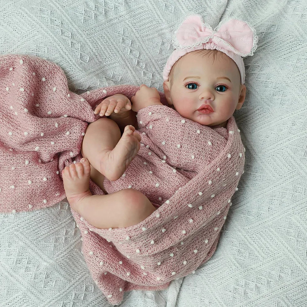 48cm Baby Reborn Doll Like Real Silicone Vinyl Full Body Girl Lifelike Painted Babies Realistic born Dolls Toy Gifts For Kids 250909
