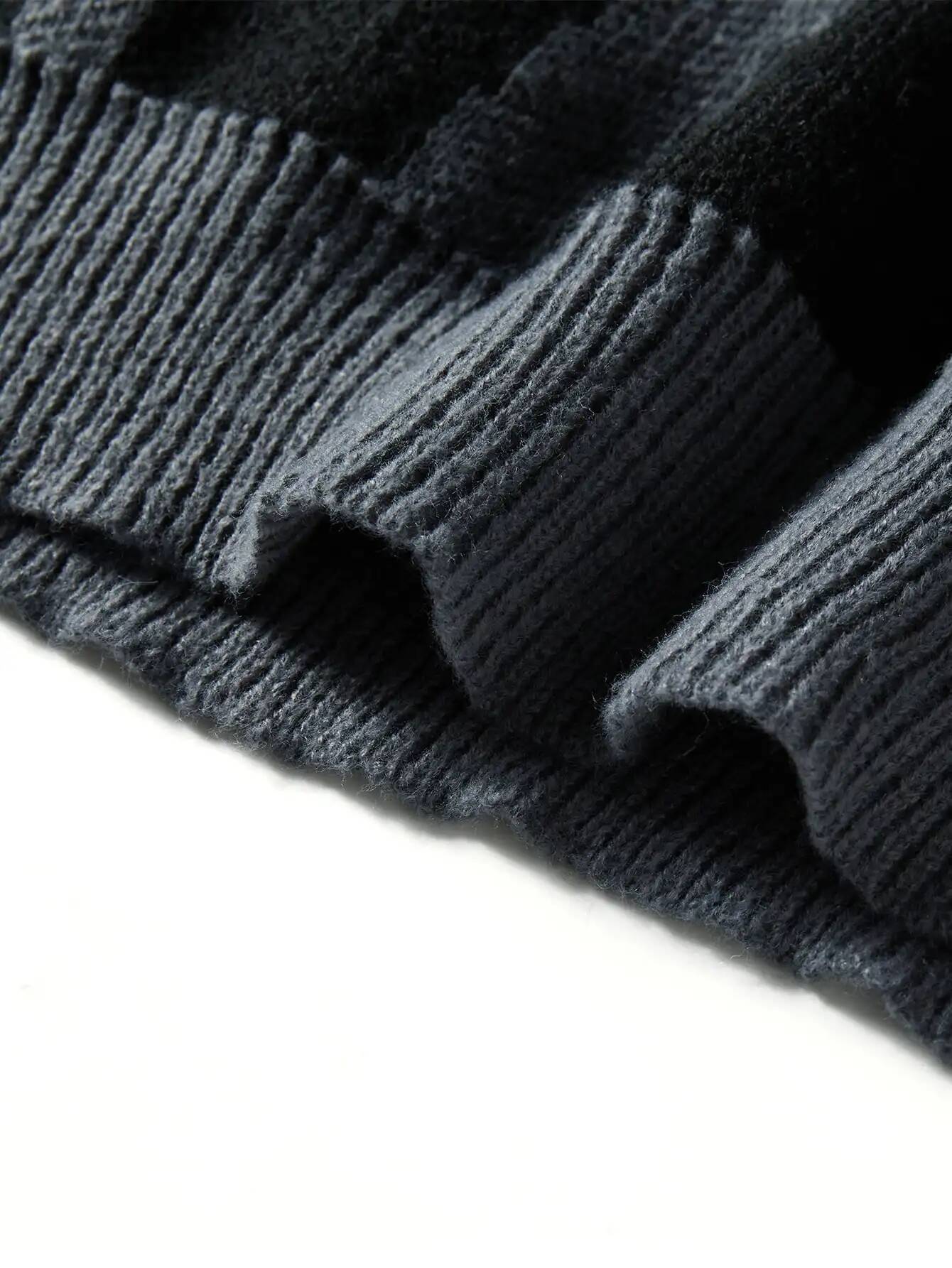New Popular Autumn Winter Irregular Jacquard Pattern Sweater Casual Round Neck Contrast Color Knitted Men's Pullover dongdumaoyi
