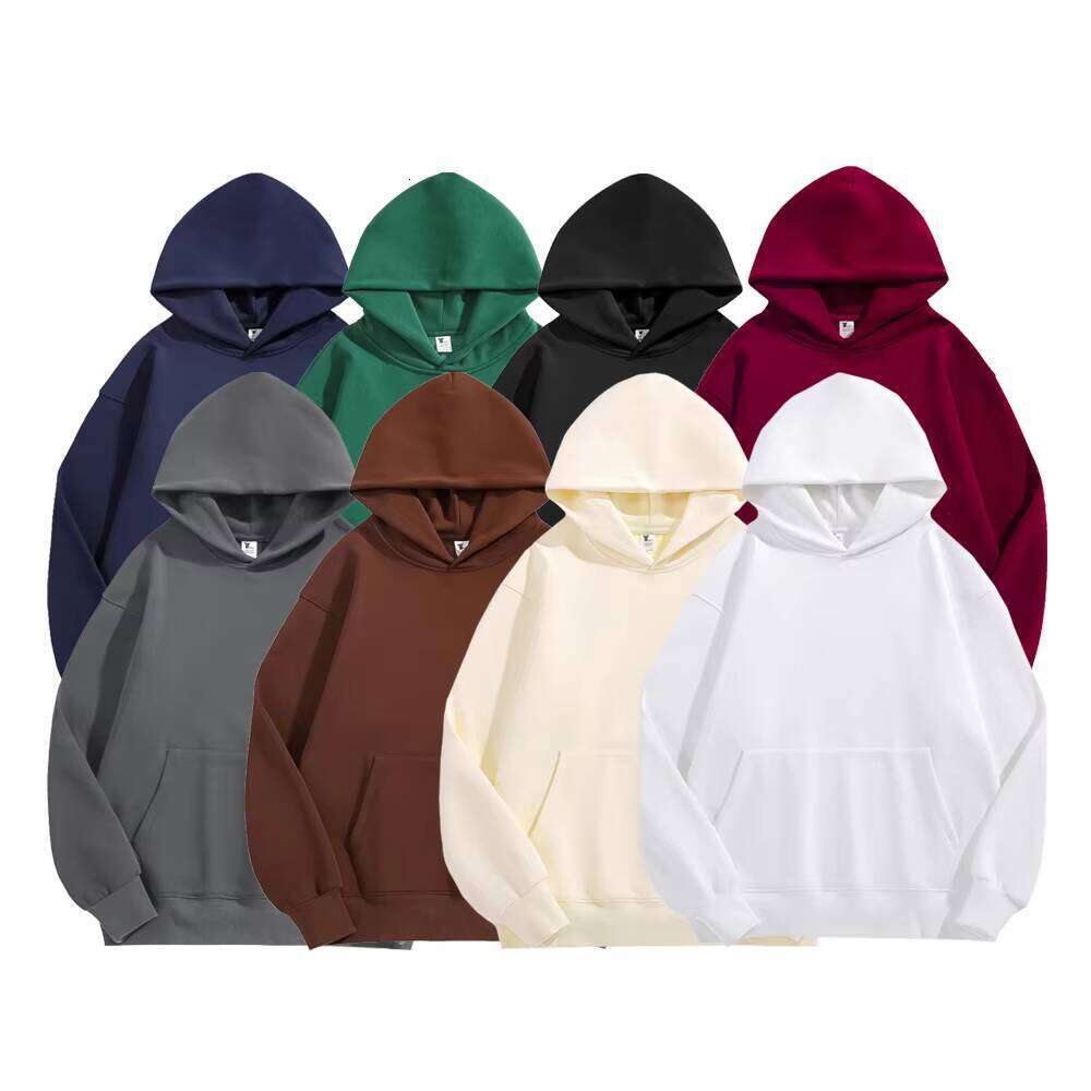 500GSM Heavyweight Wool Oversized Unisex Blank Streetwear Pullover Sweatshirt Winter Warm Hoodie
