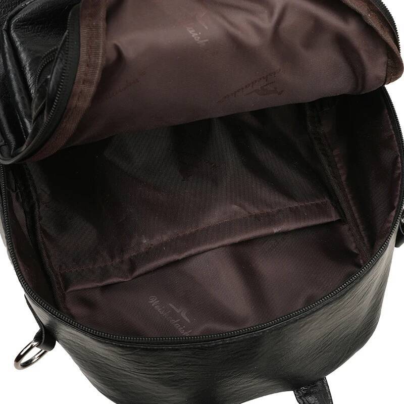 Elephant Print Design Backpacks High Quality Leather Solid Color Backpack Luxurious Women's Brand Travel Mochilas Sac A Dos high-quality