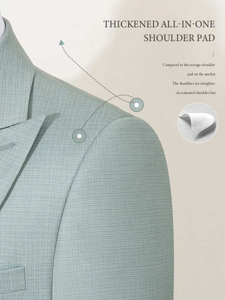 ST Cassy High Quality Mens Suit Summer thin Green Slim Fit Formal Business Office Mens SuitsjacketVestPants W250910