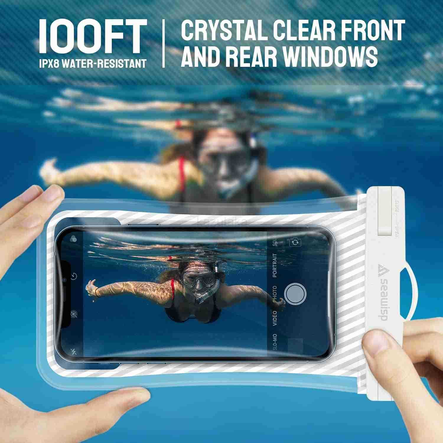 Waterproof Phone Pouch Floating Design Universal IPX8 Cellphone Case Dry Bag with Lanyard for iPhone 16 15 14 13 Pro Max S24 S23 Phones Up to 69 for B