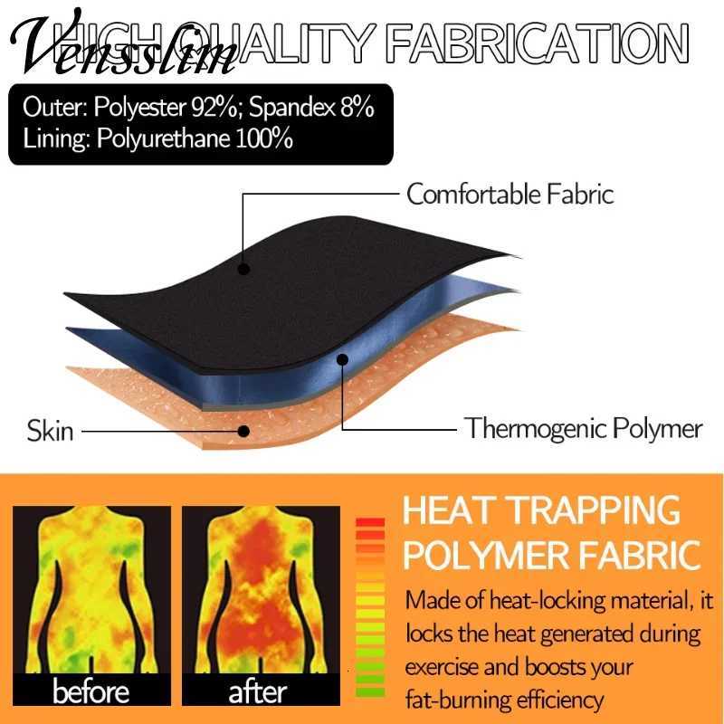 Vensslim Waist Strap Sauna Sweat Wrap Women Weight Loss Waist Trimmer Fitness Workout Hooks Slimming Belt Belly Cincher W250910