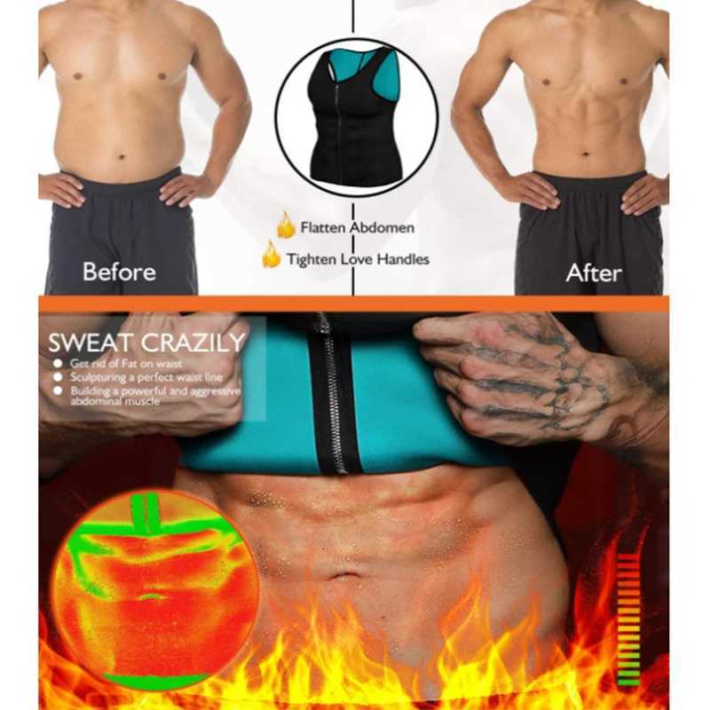 Men Slimming Vest Sauna Sweat Vest Body Shaper Neoprene Tank Top Abdomen Control Waist Fat Burning Shapewear W250910