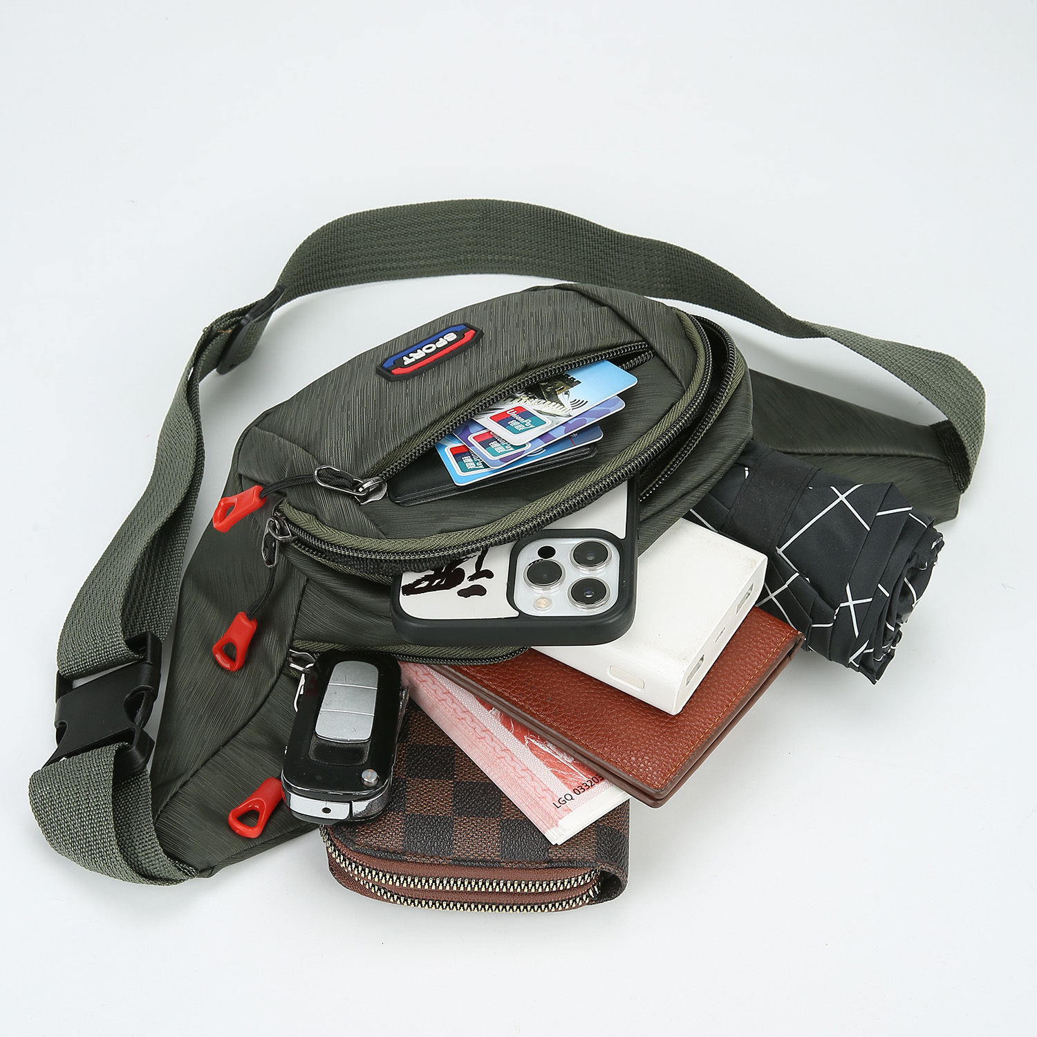 New Outdoor Portable Waist Designer Bag Bag Men S Lightweight Crossbody Chest Luxury Free Shipping Bag Bag Wear Resistant Waterproof Business Cashier 