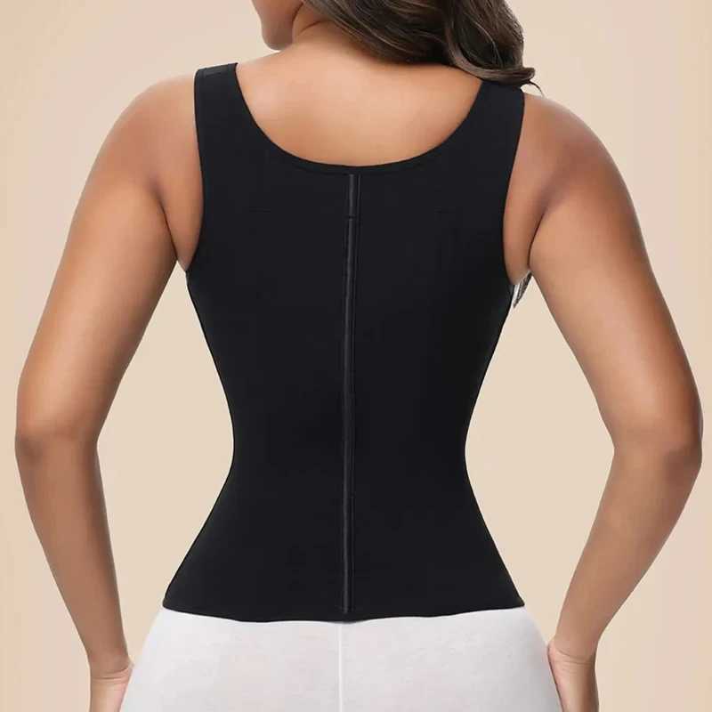 Womens Shapewear Vest 17 Steel Boned Waist Tummy Control 3Row Hooks Zipper Belly Cincher Body Shaper Fajas Colombian W250910