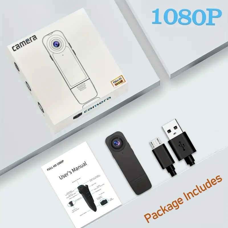 Mini Body Camera 1080P Police Body Camera,Body Worn Cam,Premium Portable,Wearable Patrol Video Recording Camcorder For Work Records,Guard