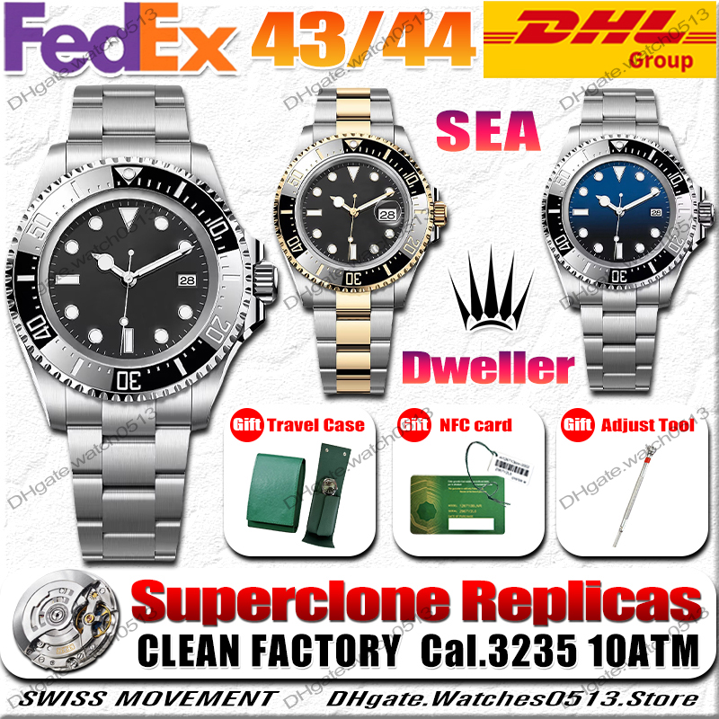 CLean Factory Mens Watch Designer Watches 43MM 44MM 3235 Automatic Mechanical Movement Watches 904L Stainless Steel Sapphire Luminous Waterproof With NFC Card