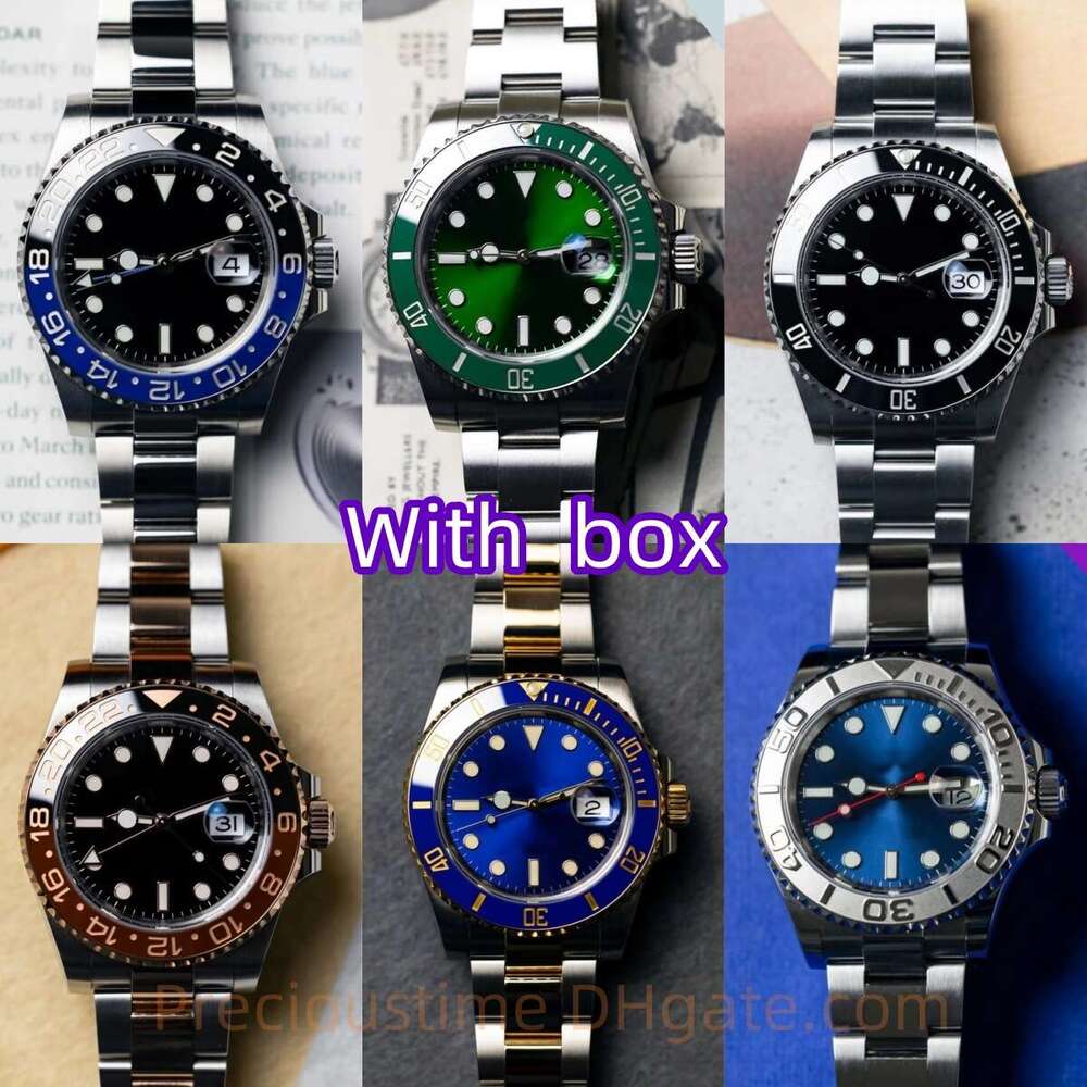 AAA 40mm 41mm Mens Automatic Mechanical Watch Designer With Box nical Ceramic bezel Stainless Steel Luminous Luxury Waterproof Diving U1 Luxury Watches men Yacht