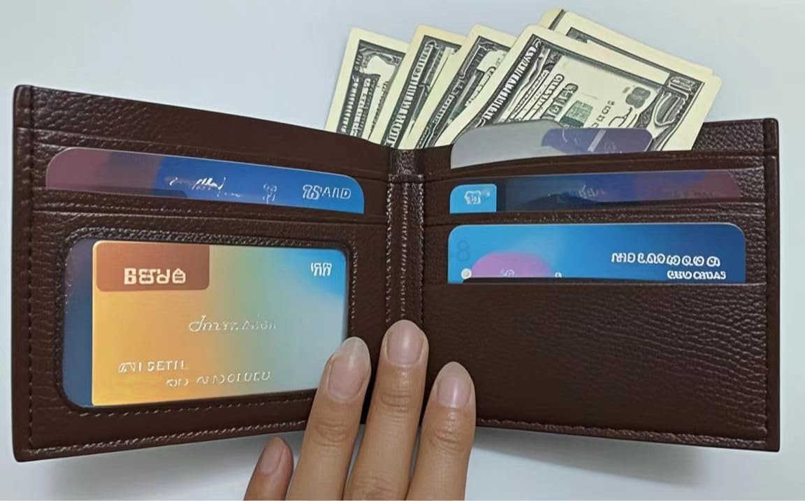 Ultra soft synthetic leather mens wallet easy to carry compact design safe for holding cash cards black brown suitable for personal use and gift givin