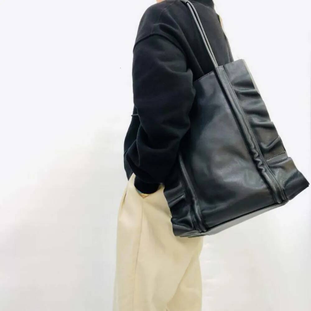 Women Genuine Leather Shoulder Bags Simple Special Design Manual Ruffle Edge Bucket Handbags Female Cowhide Bolsa Feminina Tote high-quality