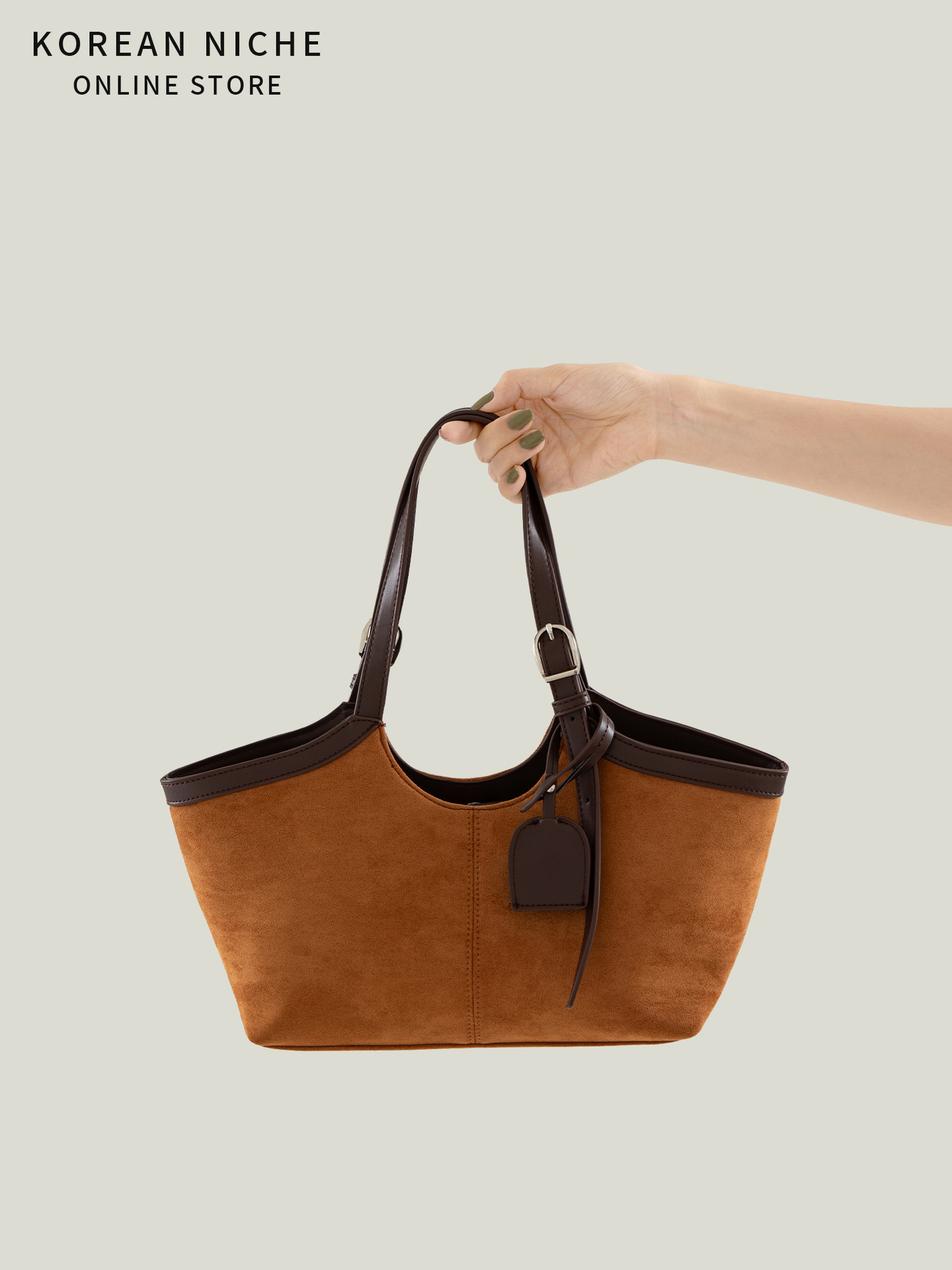 2025 Autumn/Winter New Suede Tote Bag for Women Large Capacity Korean Style Niche High-end Versatile Single Shoulder Bag Retro