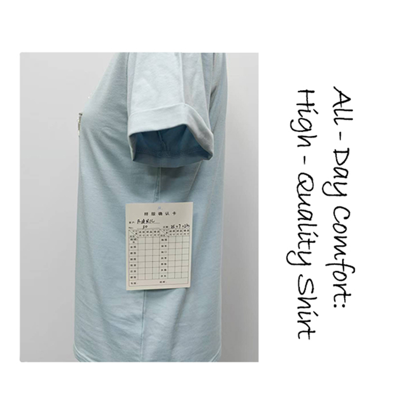 Women's T-Shirt Women's Light Blue Sequin Letter Print T - Shirt, Fashion Trendy Short - Sleeve Casual Top