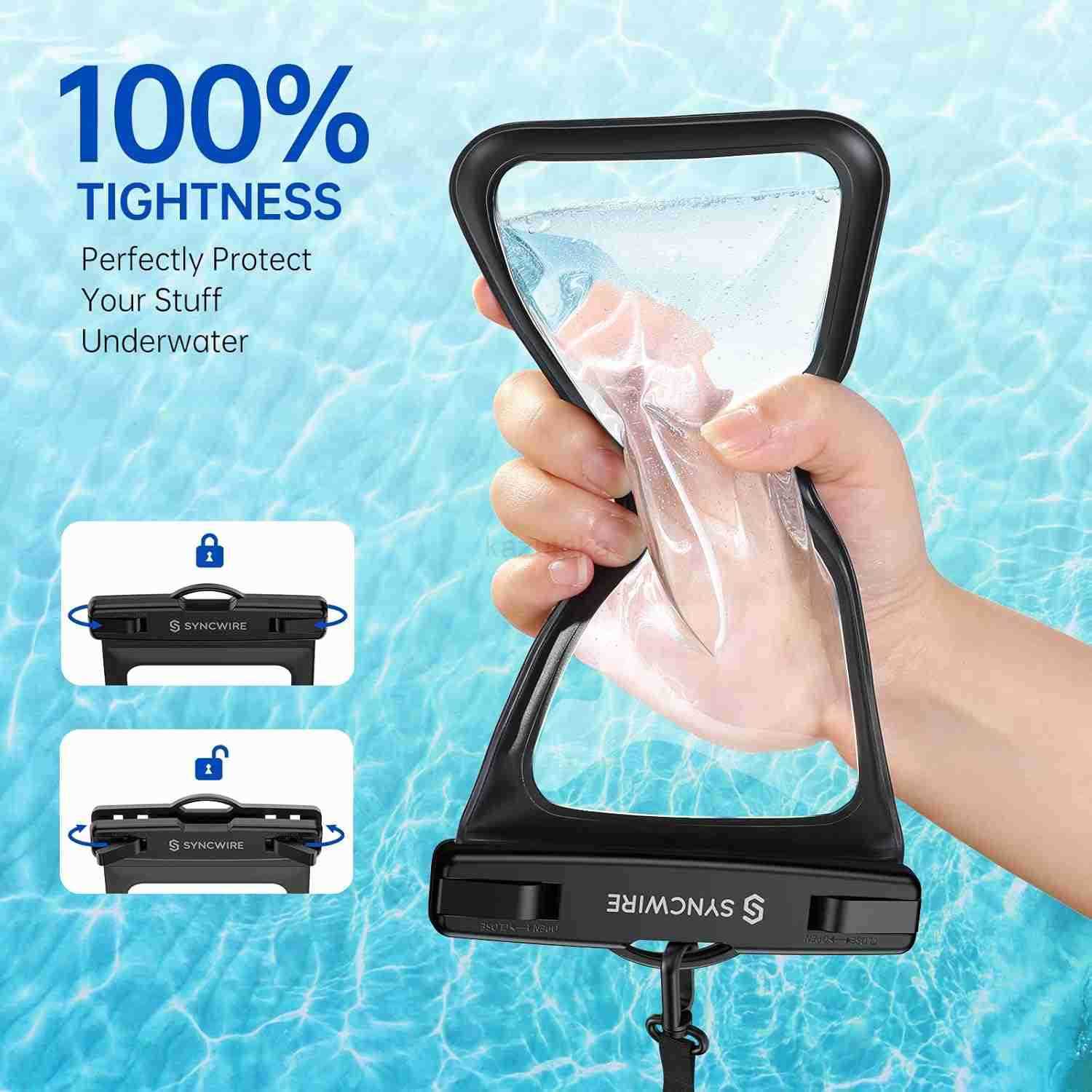Waterproof Phone Pouch 2Pack Universal IPX8 Waterproof Phone Case Dry Bag with Lanyard Compatible with iPhone 15 14 13 12 11 Pro XS MAX XR X S23 S22 S