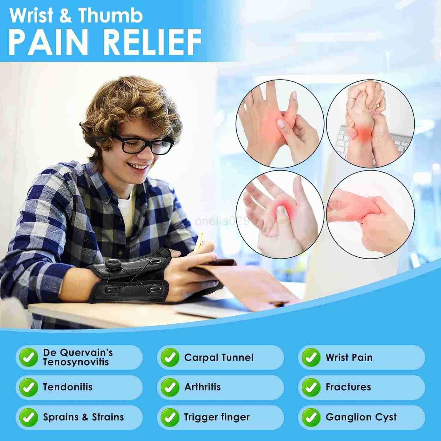 Wrist Brace for Carpal TunnelThumb Brace for Arthritis Pain and SupportThumb Spica Splint Right Hand for De Quervains TenosynovitisTendonitisThumb Sta