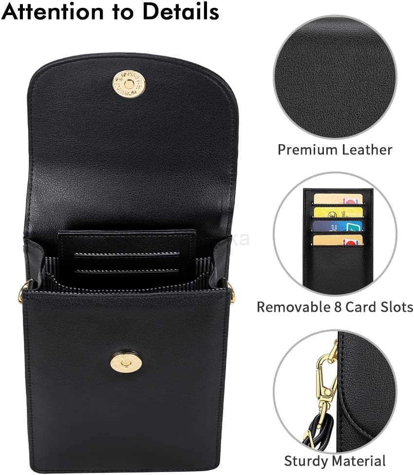 Crossbody Phone Bag for Women Mini Crossbody Purse Small Phone Wallet Crossbody with Removable Card Holder Z250910