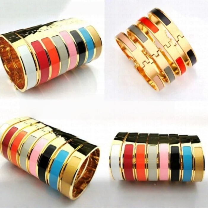 Classic unisex fashion bracelet 18K gold bracelet ladies men's bracelet high quality ladies Valentine's Day gift.