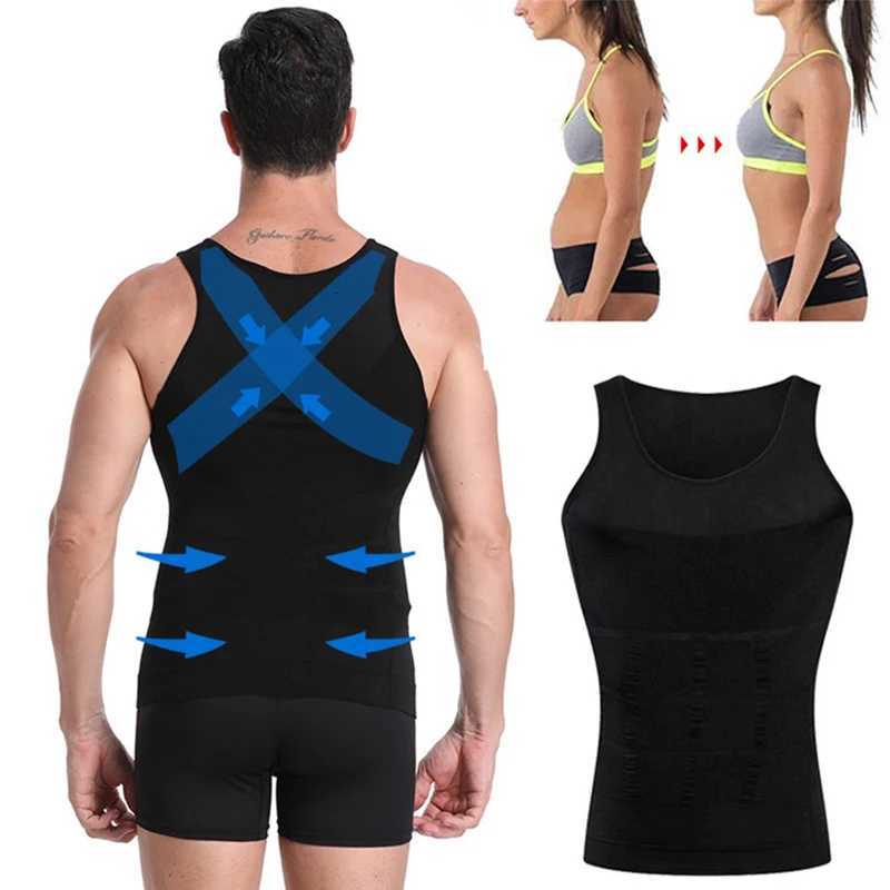 Mens Shapewear Slimming Body Corset Vest Shirt Compression Abdomen Tummy Belly Control Slim Waist Cincher Underwear Sports Vest W250910