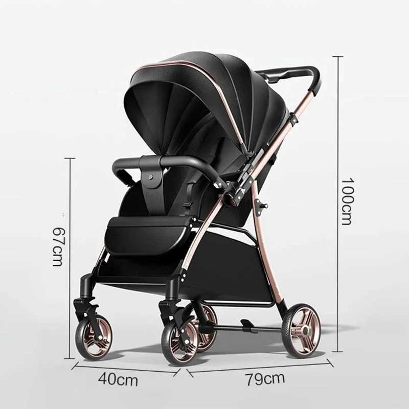 Baby TwoWay UltraLight Stroller Can Sit and Lie Down OneButton Folding High Landscape Umbrella Car Childrens Dining Chair W250910