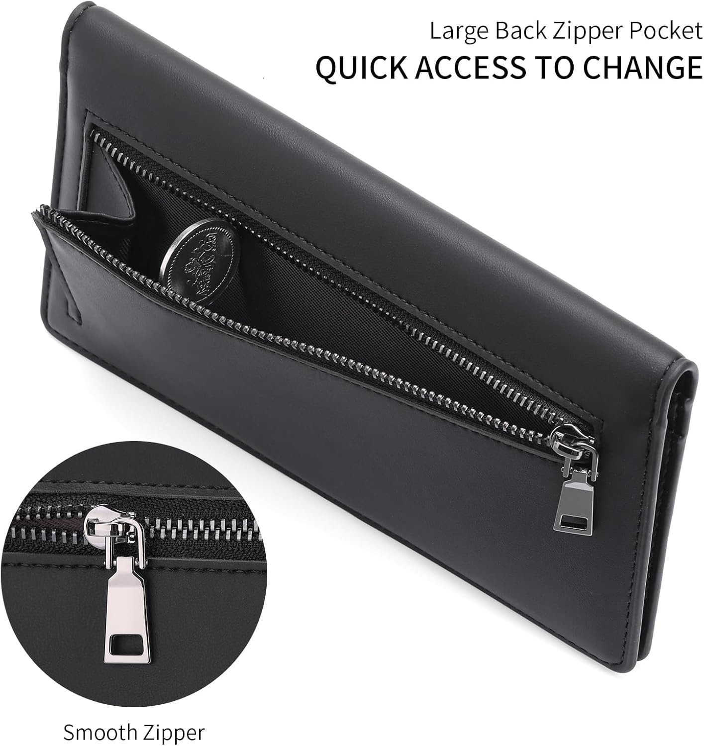 Wallets for Women Ultra Slim Thin PU Leather RFID Blocking CARD Holder Bifold Long Ladies Wallet Billfold ClutchZ250910
