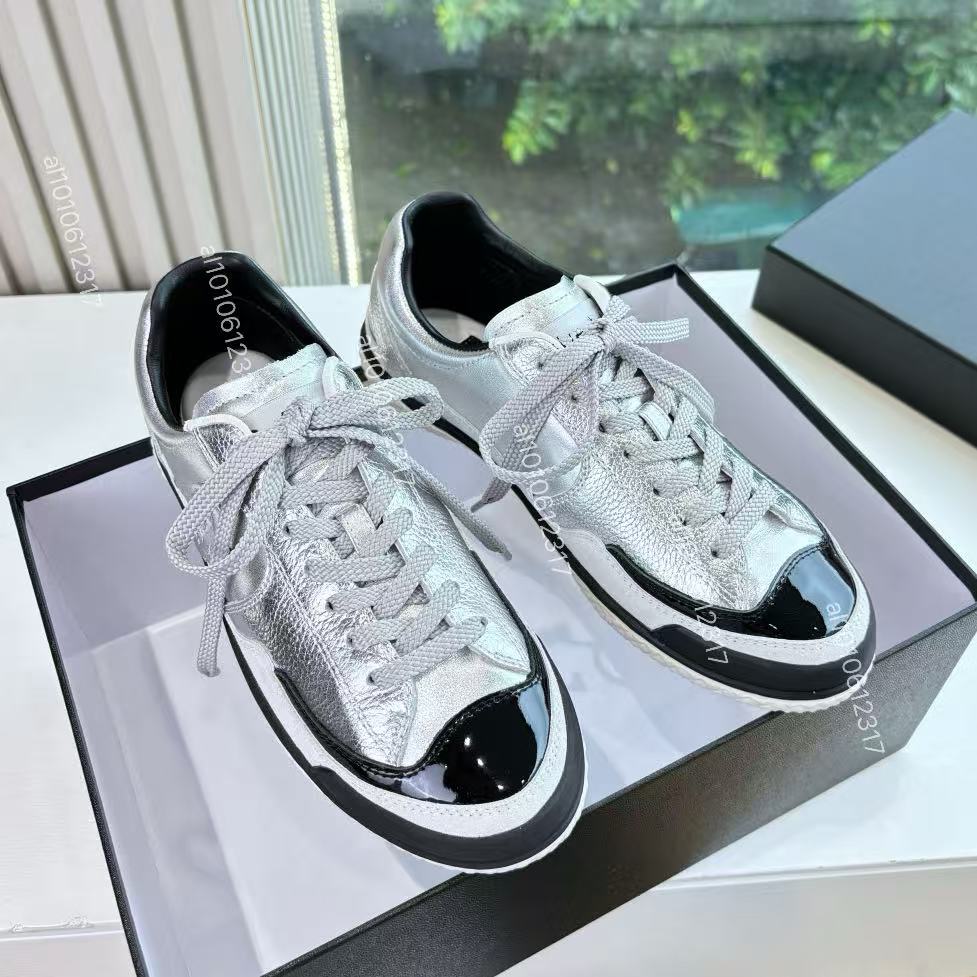 2025 sneakers womens luxury casual designer shoes platform new release running shoes travel outdoor sequin classic white casual shoe lace up women size 35-41