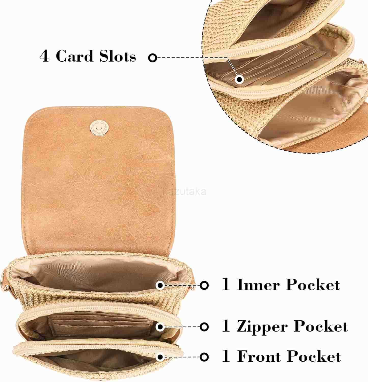 Blocking Summer Straw Purses for Women 2025 Small Crossbody Bags Cell Phone Wallet Purse for Travel Beach Z250910