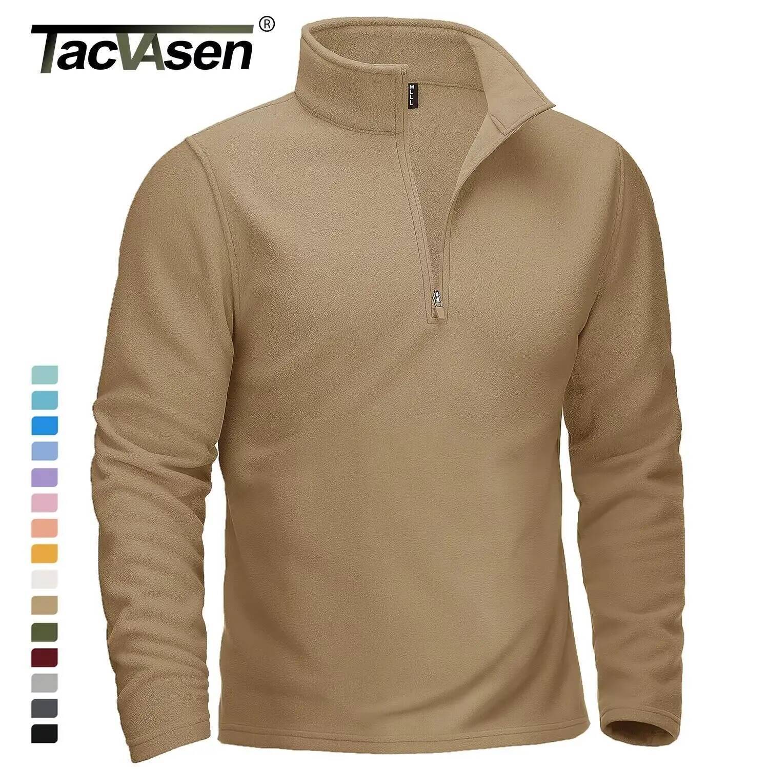 TACVASEN Quarter-Zip Pullover Tops Mens Turtleneck Fleece Sweatshirts Casual Warm Sweater Athletic Running Sports Hoodie Shirts dongdumaoyi