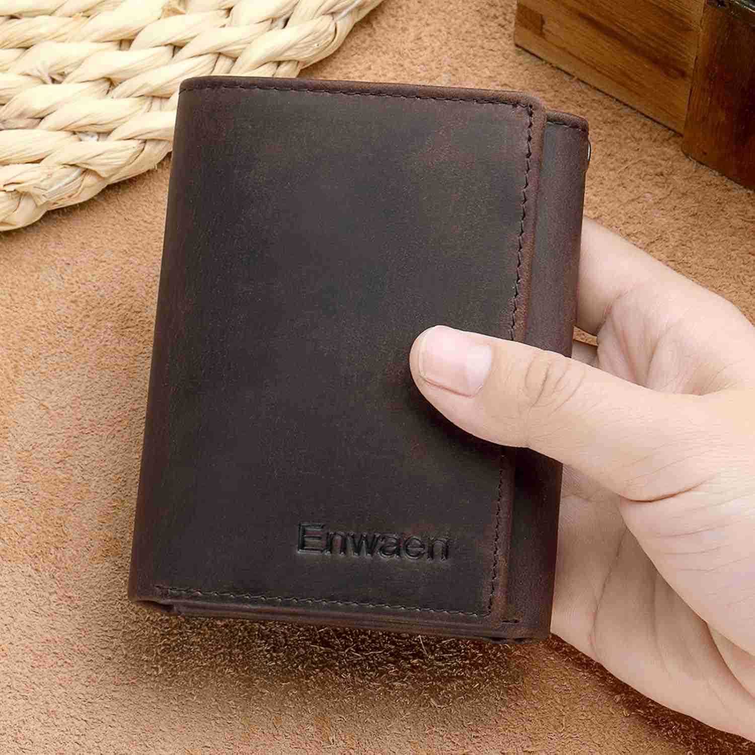 Chain Wallets for Men Genuine Leather Wallet RFID Blocking AntiTheft Chain for Biker MotorcycleZ250910
