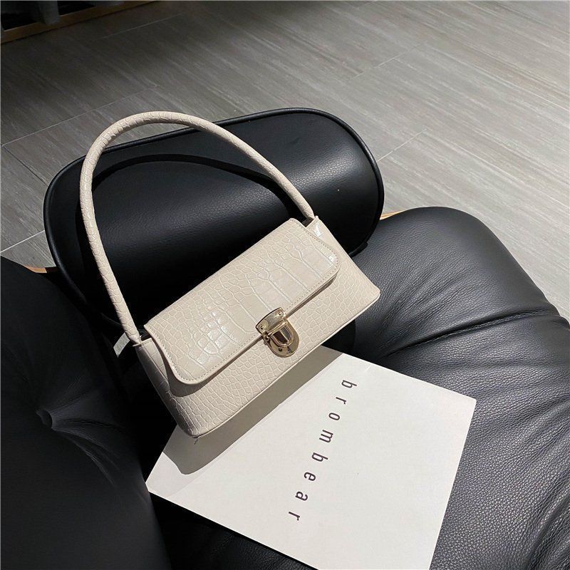 French Niche Bag For Women New Designer Bag Trendy Single Luxury Bag Shoulder Bag Korean Version Free Shipping Versatile Stone Pattern Fashion Underar