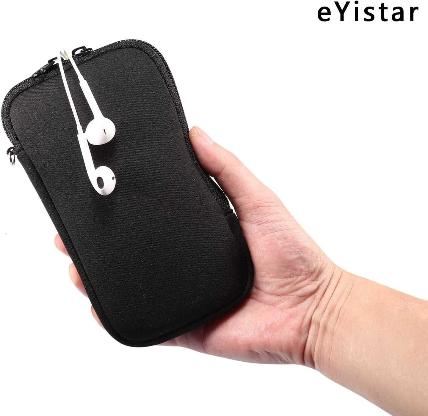 Shock Absorbing Proof Pouch Large Cell Phone Sleeve Case Cover w ZipperNeck Strap for Phone Z250910