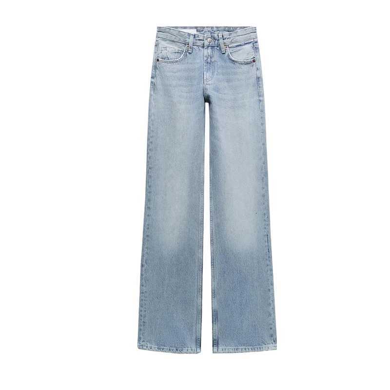 Spring New Vintage Boyfriend Sle Casual Versatile Wide Leg mid Waist Long Jeans High Waist Loose Fit Straight Leg Jeans Z250910