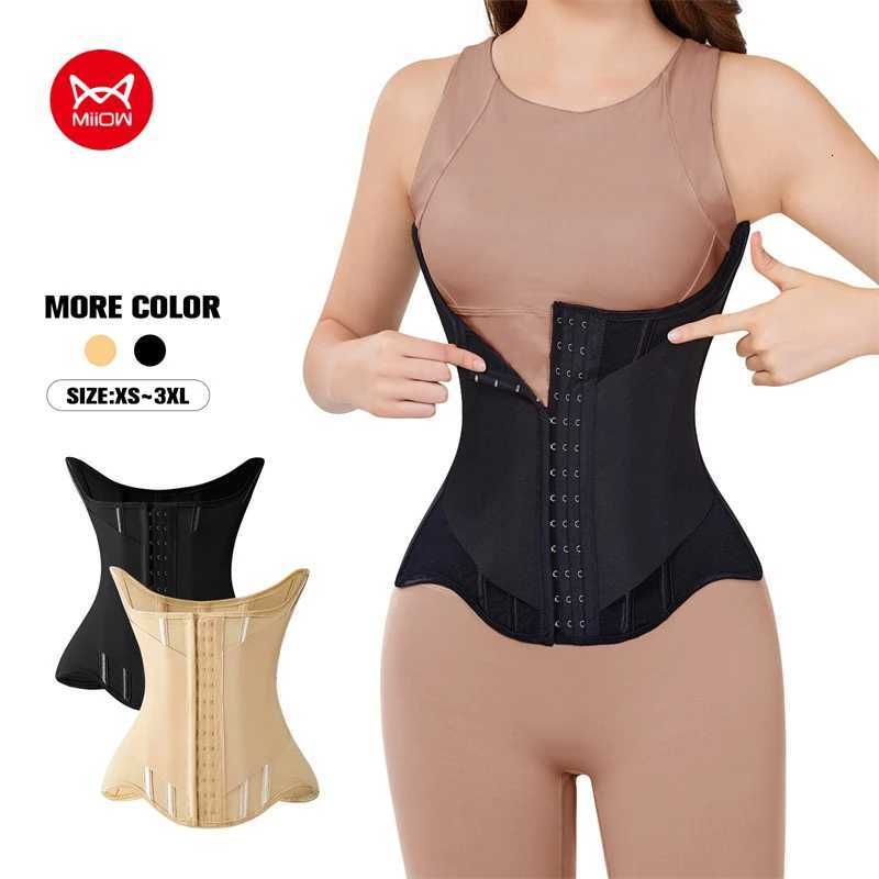 MiiOW Ushaped Waist Corset Women Shapers Breast Lifted Waist Steel Bone Slimming Breathable Womens Shapewear W250910