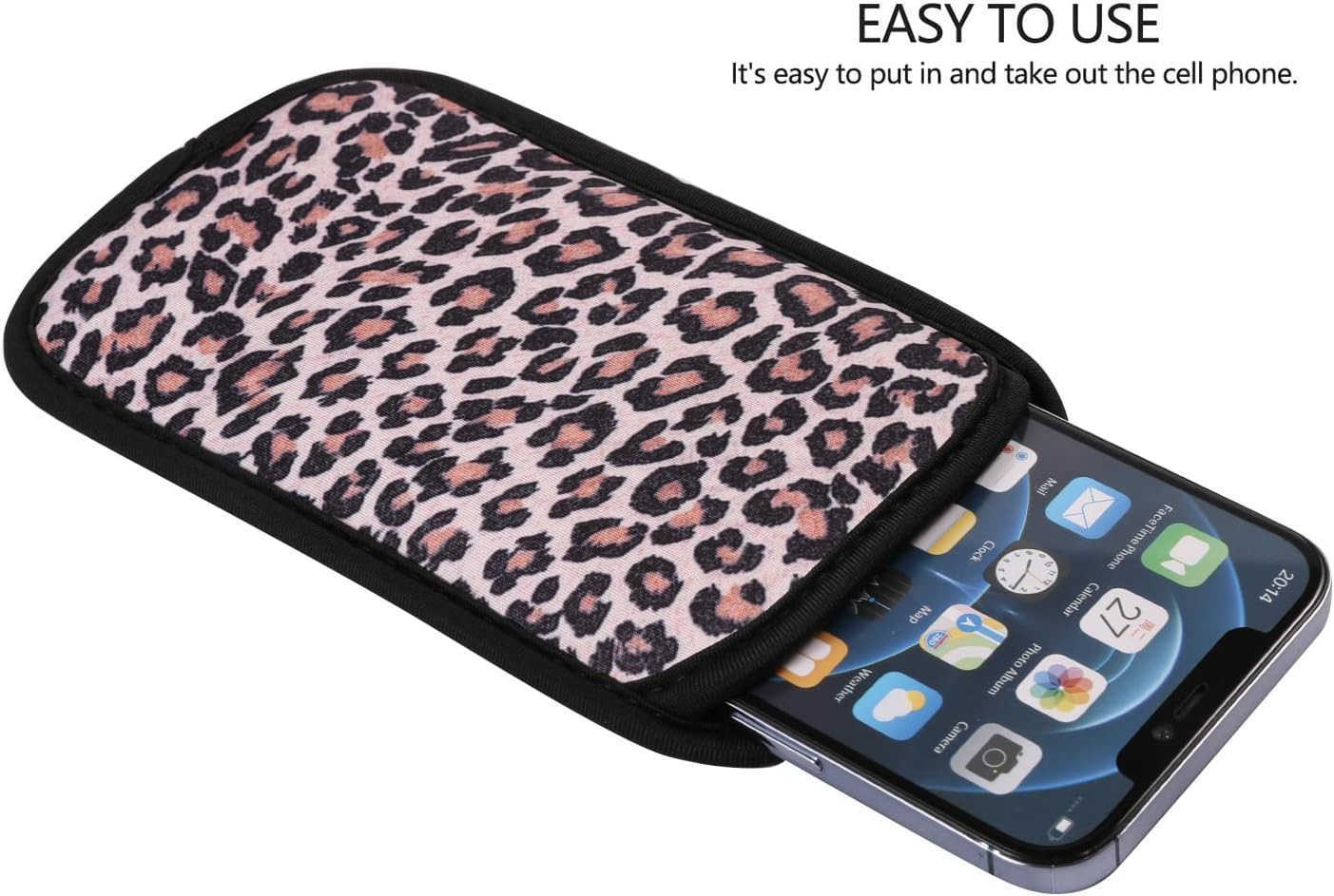 2 PCs Neoprene Cell Phone Sleeve Phone Pouch Compatible for 16 Pro Max 16 Plus Galaxy S25 Ultra S25 S24 FE A16 A35 A55 Pixel 9 Pro XL OnePlus 13 13R L