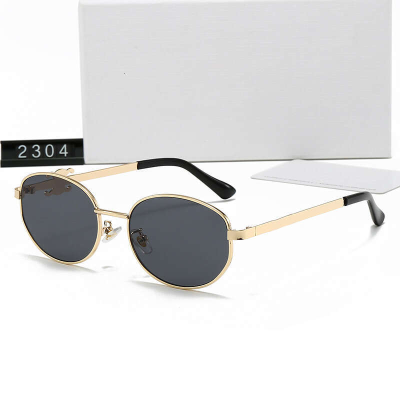 New Frame Fashion Glasses Trendy Round Sunglasses Outdoor Travel Leisure 2304XC