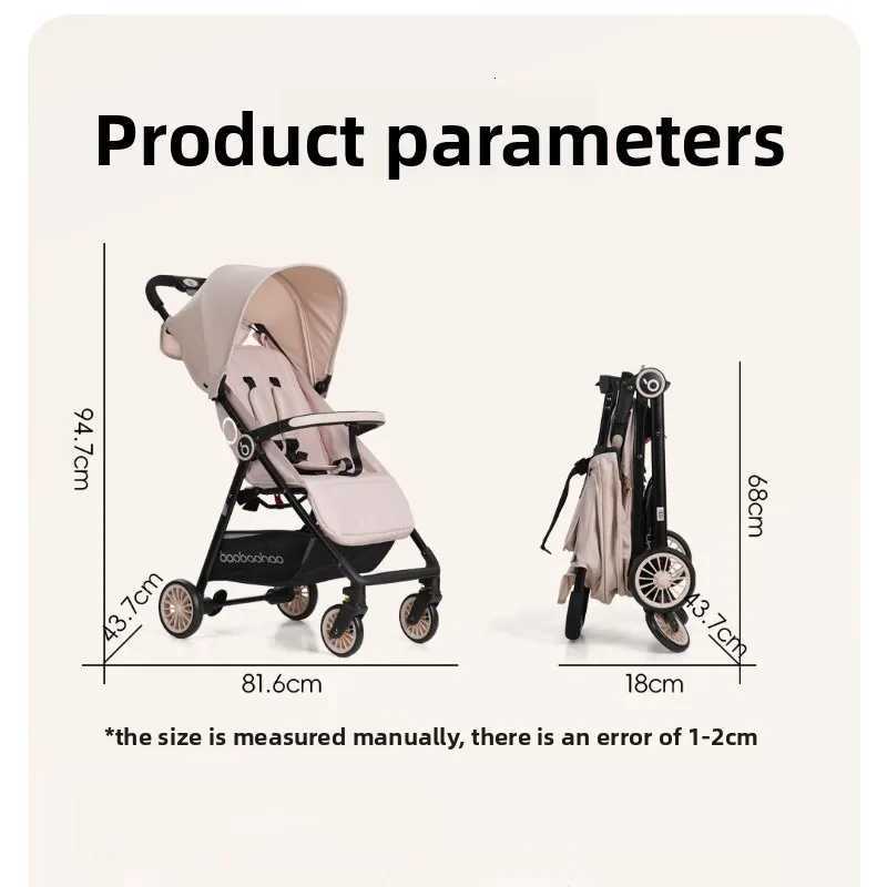 A5 High View Baby Stroller Lightweight Foldable Baby Stroller Can Sit or Lie Portable Pocket Baby Stroller W250910