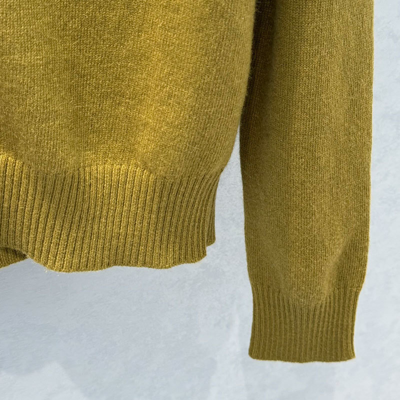 Lady Wool Blend Jacquard Letter Lapel Neck Cardigan Luxury Y2K Designer Oversized Casual Elegant Retro Olive Green Long Sleeve Sweater Slim Fit Clothi