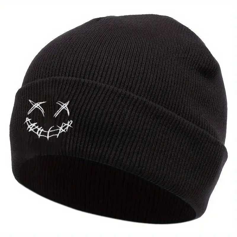 1PC2PCS Halloween Pumpkin Devil Embroidered Knitted Hat funny woolen pulr hat for men and womenXJ250910