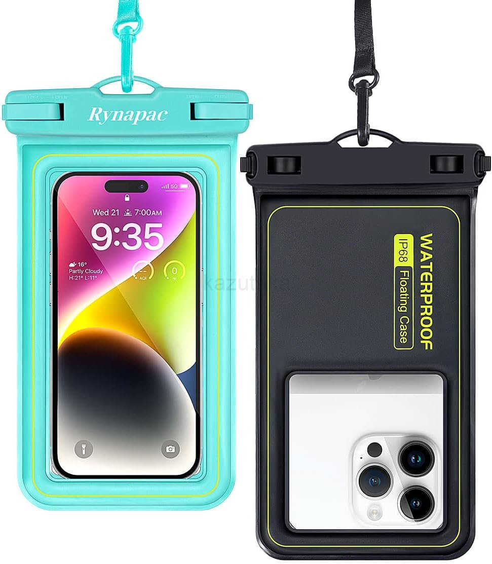 IP68 Waterproof Phone Pouch Floating Waterproof Phone Case for iPhone 16 15 Pro Max S24 S23 Pixel 8 Pro with Detachable Lanyard Cellphone Dry Bags Bea