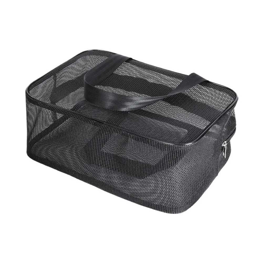 Mesh Shower Storage cosmetic bag Portable Large Capacity Tote Bag men Fitness bath storage bag Toiletry OrganizerXJ250910