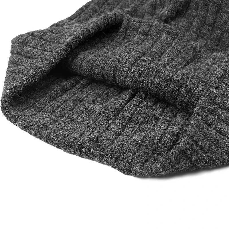 Geebro Winter Wen Casual Solid Color Striped Sklies Beanies Fme Soft Slouchy Knitted Ribbed s Ladies Baggy Knit Hats G250910