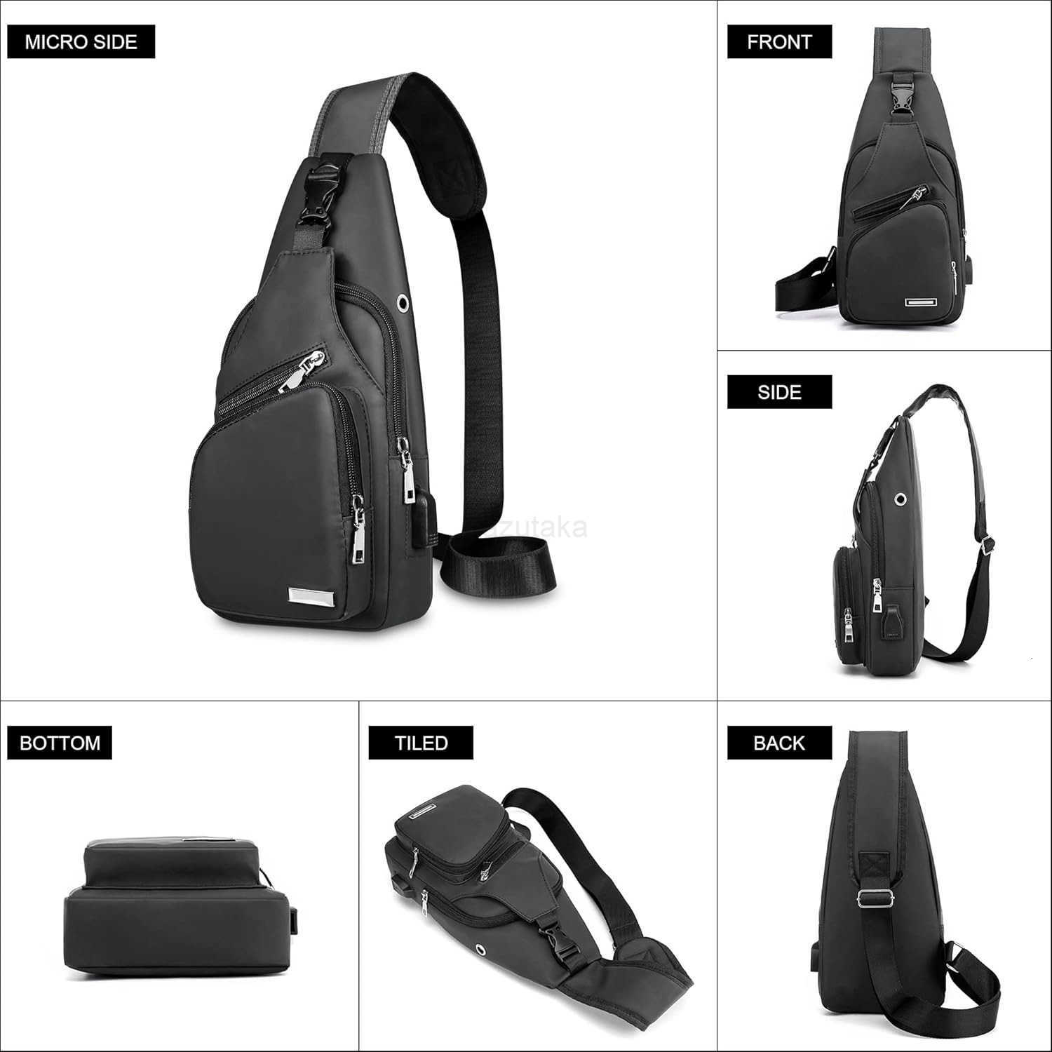 Waterproof Sling Bag Crossbody Backpack for Men Women Sling Backpack Hiking Daypack Multipurpose Cross Body Chest Bag Z250910