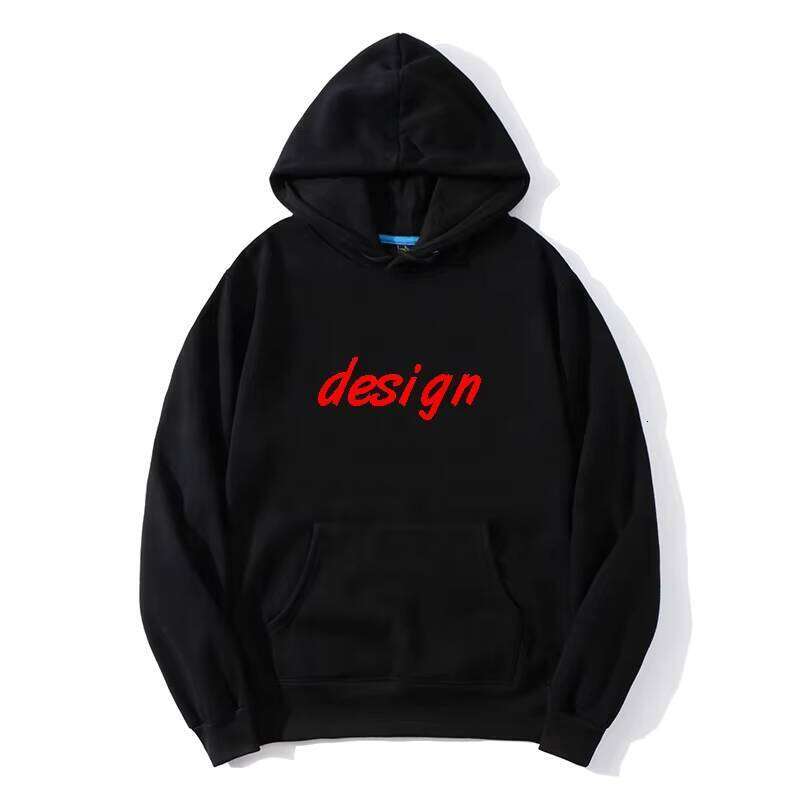 Cheap High-Quality Pure Cotton Solid Color Plus Size Logo Print Hoodie Men's Sweater