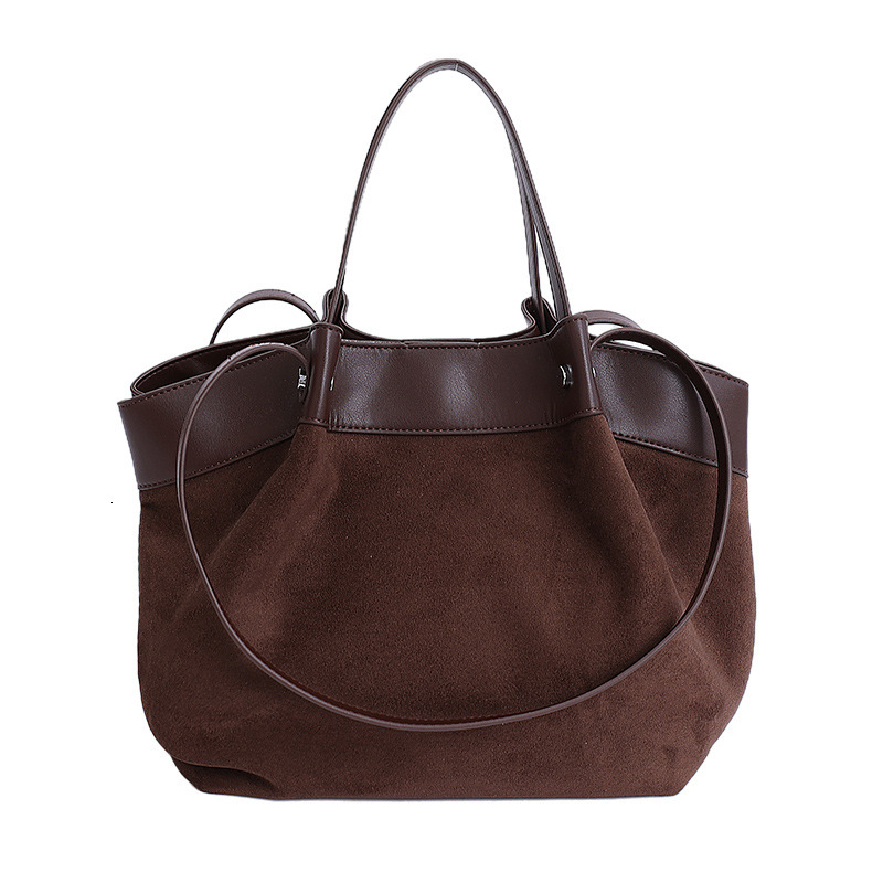 Free shipping designer Vintage Casual Ruched Tote Bag Commuter Bag Women Patchwork Large Capacity Shoulder Bag Fashion Versatile Underarm Bag