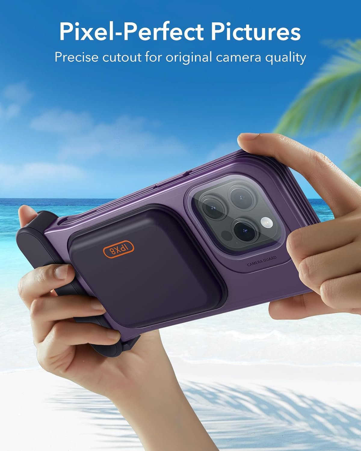Waterproof Phone Pouch for iPhone 15 Pro Max 14 Pro Max Underwater Touch Sensitivity IPX8 Floating Waterproof Cellphone Case with Lanyard Dry Bag for 